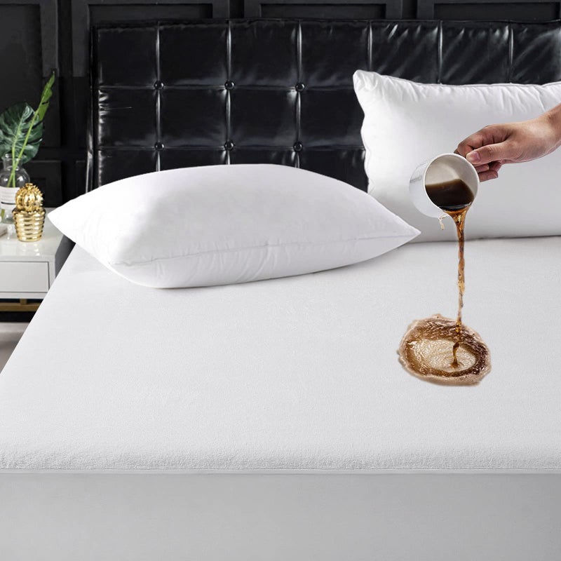 TASTELIFE Waterproof Mattress Protector Twin XL Size, 100% Waterproof Breathable Noiseless Mattress Cover with Deep Pocket for 6-18 inches Mattress, Machine Washable & Vinyle-Free (White) - Image 1